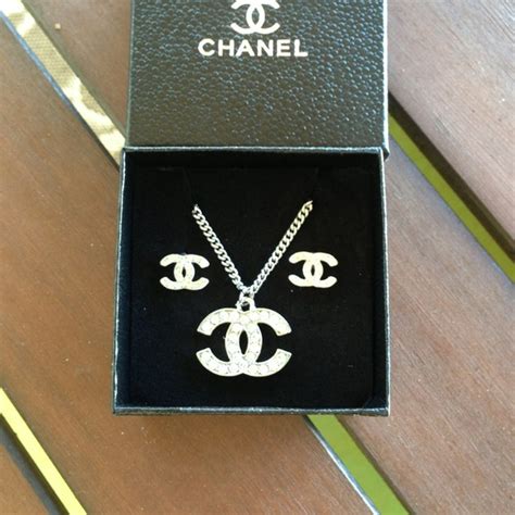 chanel earrings and necklace set price